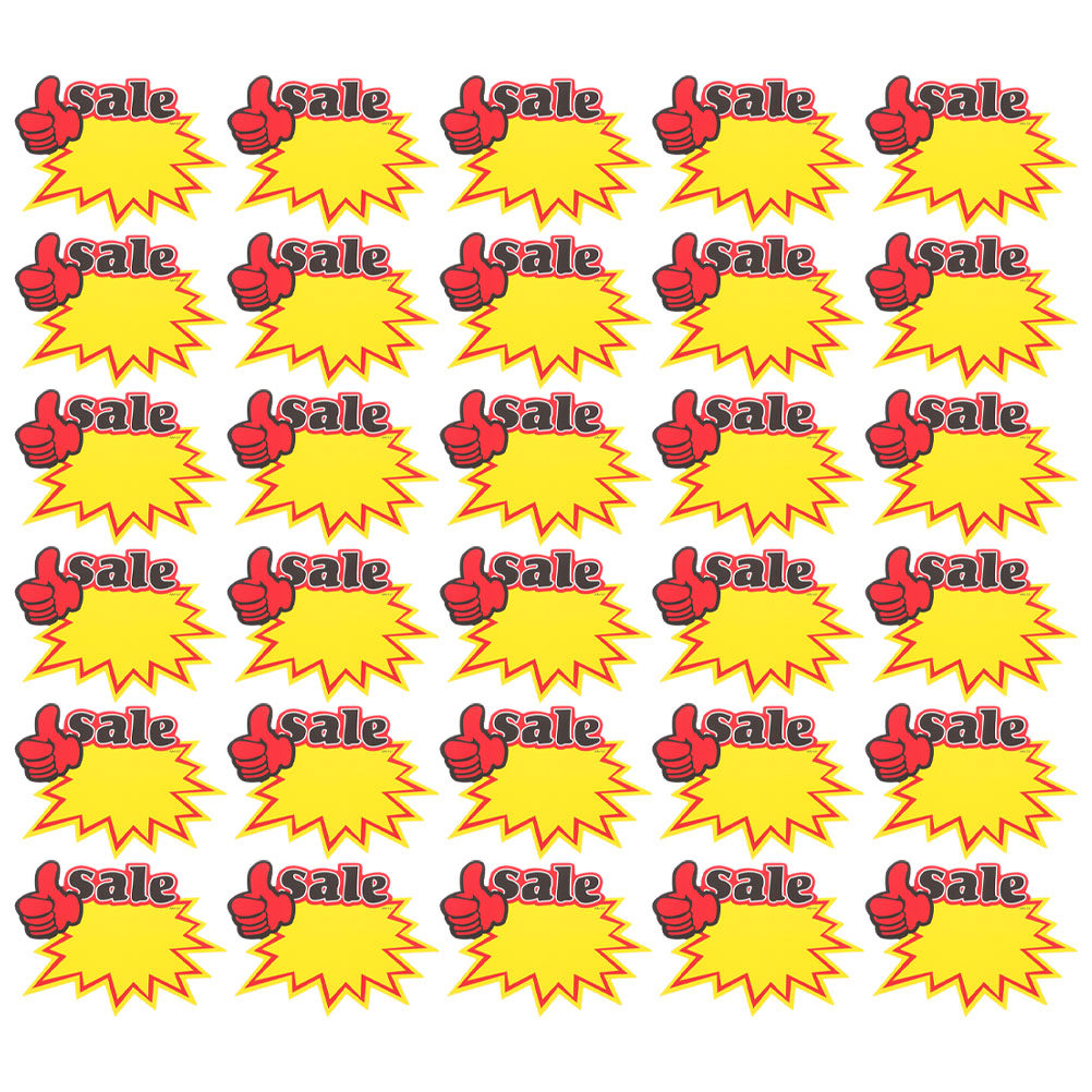 Yard Sign Blank - 200 stuks prijslabels, felgeel ontwerp, voor