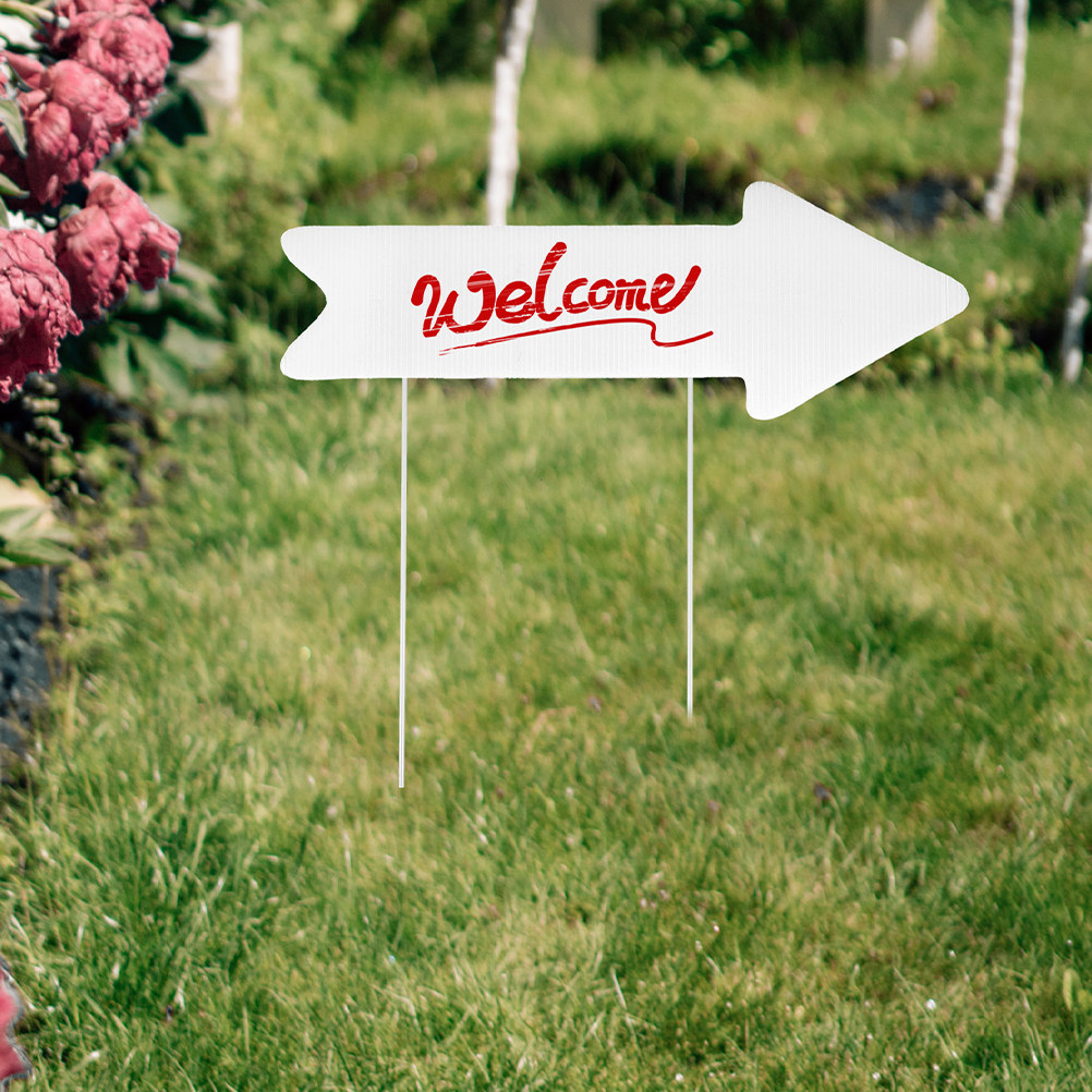 Yard Sign Blank - 2 stuks blanco tuinbord, gegolfd plastic,