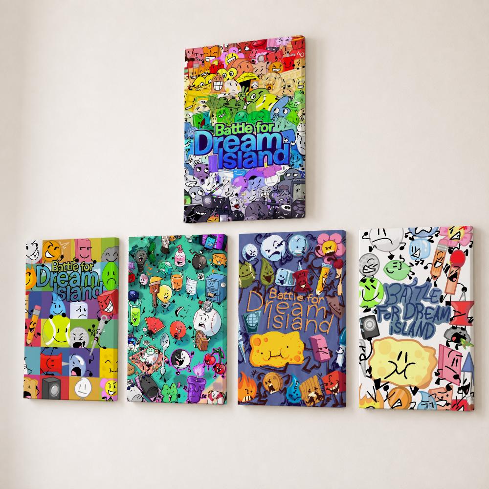 Canvas Wrap Ready - Bfdi B-Battle For Dream Island Schilderij