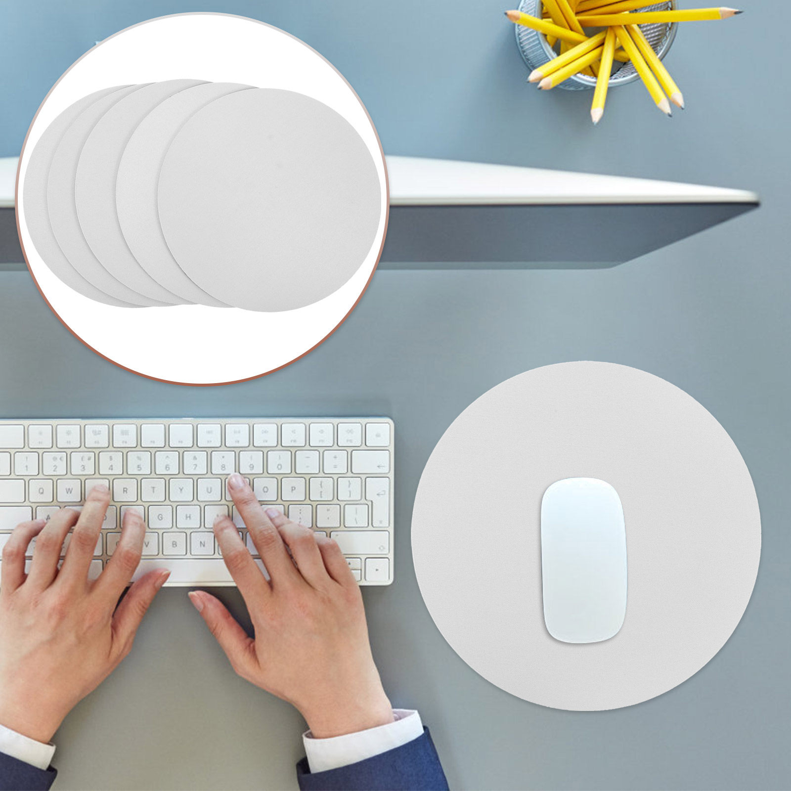Mouse Pad Blank Sublimation - 5 stuks grote, blanco muismatten voor
