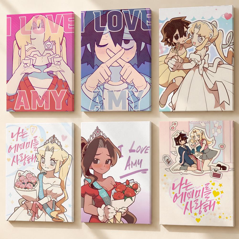 Anime I Love A-Amy Schilderij  - Canvas Wrap Ready recensie en prijs