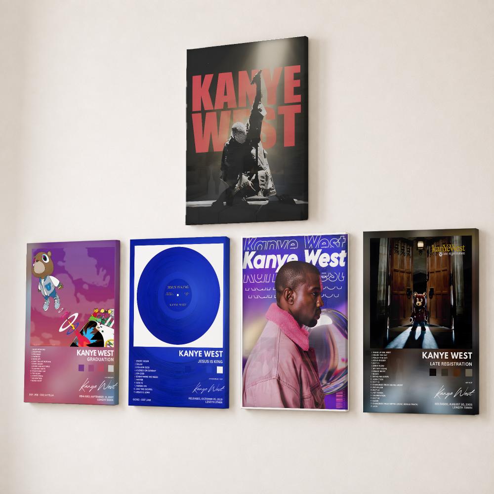 Rapper Zanger K-Kanye West Sch - Canvas Wrap Ready recensie en prijs