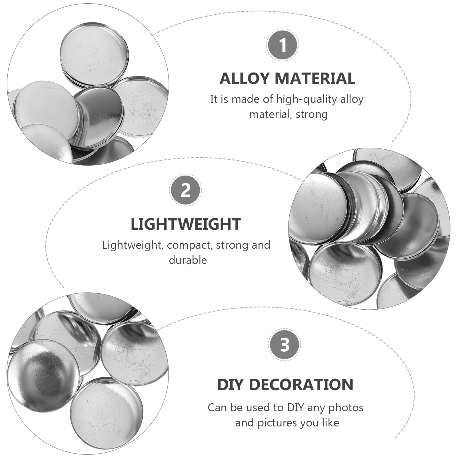 100 sets blanco badges, materi - Button Badge Blank recensie en prijs