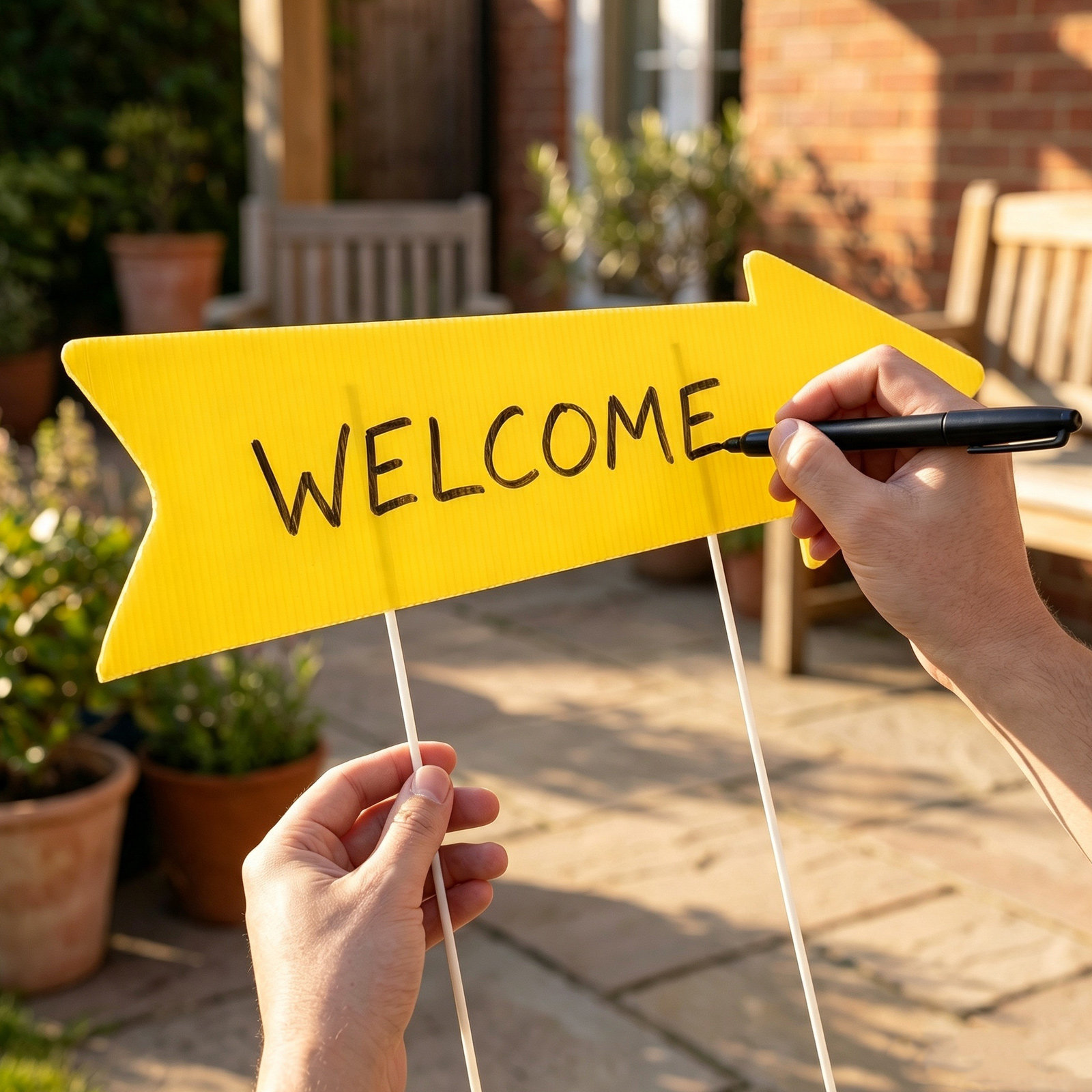 10 stuks gele, blanco, gegolfd - Yard Sign Blank recensie en prijs